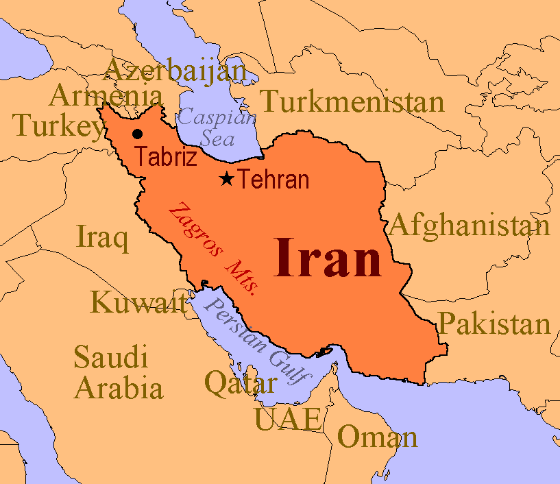 Iran vs. World Interviews Map of Iran